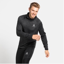 Odlo Kapuzenpullover Run Easy Mid Layer (leicht, hoher Tragekomfort) schwarz meliert Herren